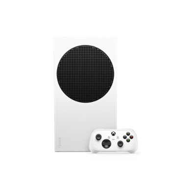 XBOX Nano Controller beside the Xbox Series S console