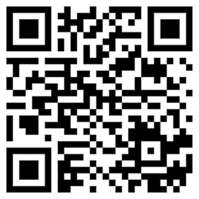 A black and white QR code on a white background.