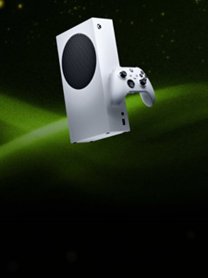 A white Xbox Series S and matching wireless controller.