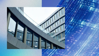 A picture of part of an office building