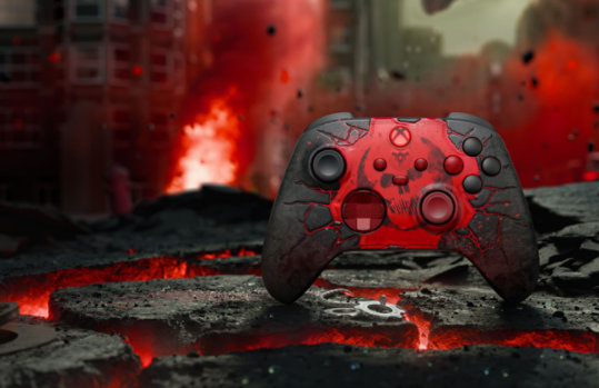 Front view of the XBOX Wireless Controller – Gears of War: E-Day Limited Edition. 