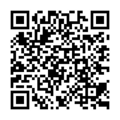 A black and white QR code on a white background.