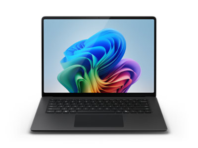 A Surface Laptop, Copilot+ PC, 15-inch in the color Black. 