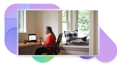 A person working in their home office.