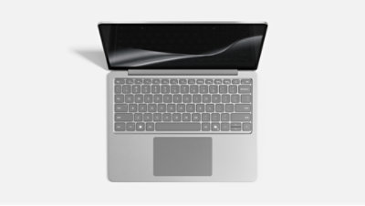 Eine Draufansicht des Surface Laptop, 13-Zoll (2. Edition) in Platin. 