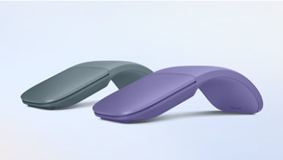 Two Surface Arc Mouse in the colors Ocean and Violet.