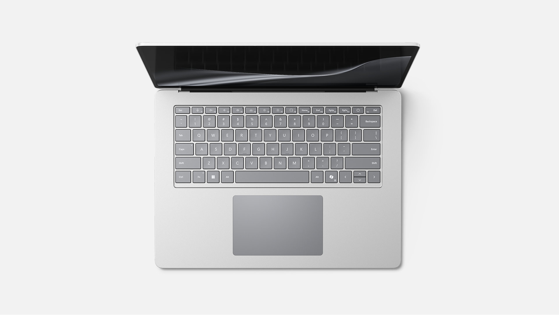 A top-down view of a Surface Laptop, 15-inch (8th Edition).