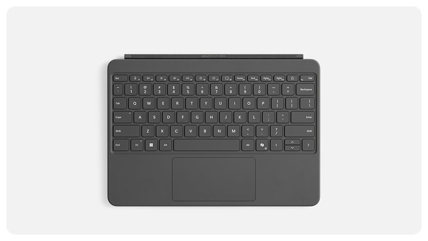 En skiferfarvet Surface Pro Keyboard, til 12 tommer.