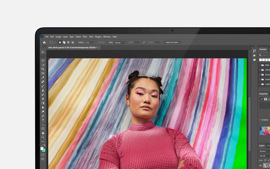 Vue rapprochée de l’écran tactile et des bordures ultrafines du Surface Laptop pour les entreprises.