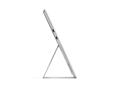 Ansicht Surface Pro in der Farbe Platin von der Seite.