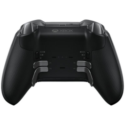 Black Xbox Elite Wireless Controller viewed from the Back