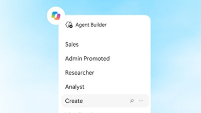 Microsoft 365 Copilot for work user interface with AI assistant prompt box